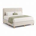 Polsterbett Doppelbett Beige Polyester Rechteckig 160 x 200 cm