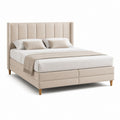 Polsterbett Doppelbett Beige Polyester Rechteckig 160 x 200 cm