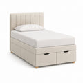 Polsterbett mit 2 Schubladen Beige Polyester Rechteckig 90 x 200 cm