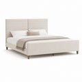 Polsterbett Doppelbett Beige Polyester Rechteckig 160 x 200 cm