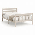 Doppelbettgestell Beige aus massivem Kiefernholz rechteckig 140 x 200 cm