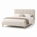 Polsterbett Doppelbett Beige Polyester rechteckig 160 x 200 cm